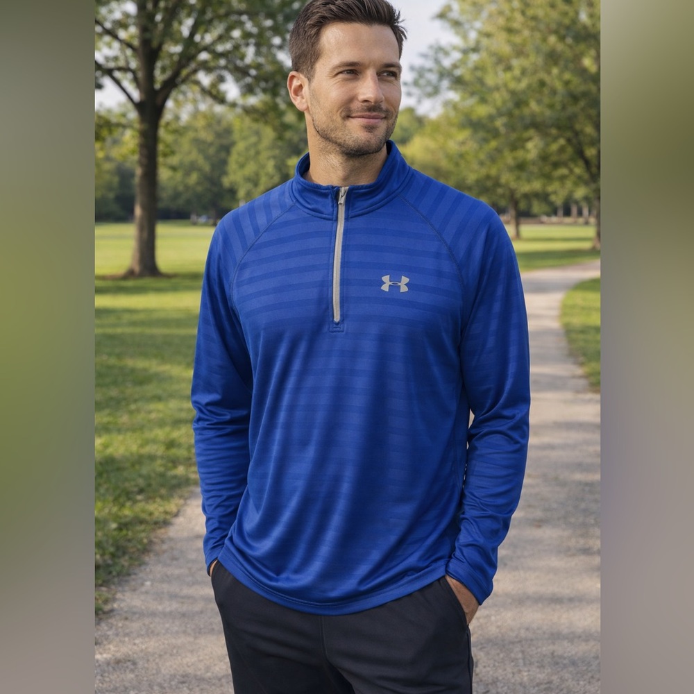Under Armour Men's Royal Blue Quarter-Zip Performance Jacket